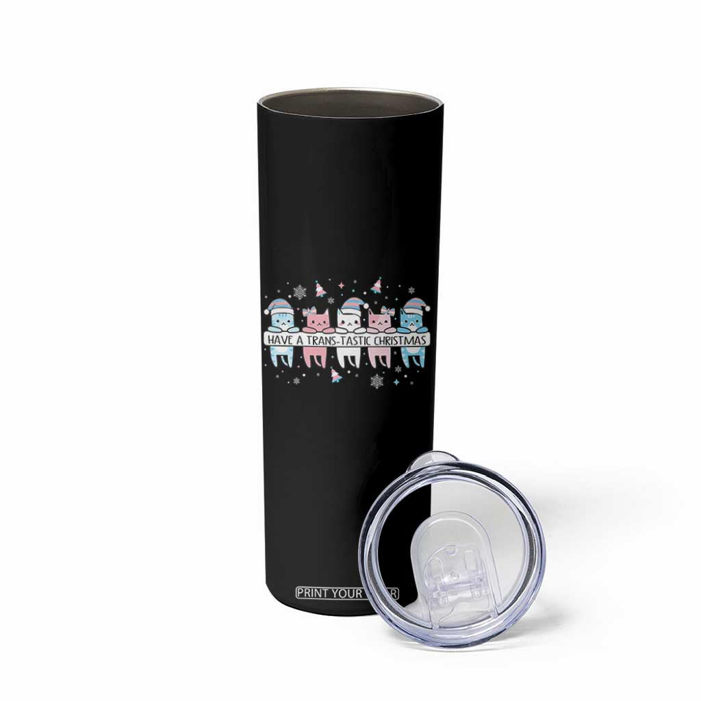 Have A Trans Tastic Christmas Gift Skinny Tumbler LGBTQ Cat Lover TS12 Print Your Wear