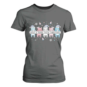 Have A Trans Tastic Christmas Gift T Shirt For Women LGBTQ Cat Lover TS12 Dark Heather Print Your Wear