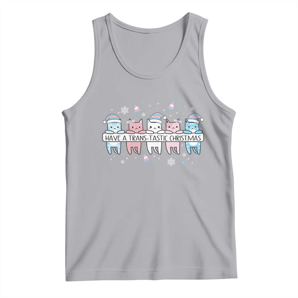 Have A Trans Tastic Christmas Gift Tank Top LGBTQ Cat Lover TS12 Athletic Heather Print Your Wear