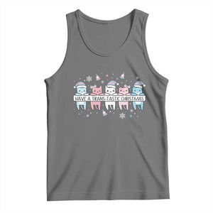 Have A Trans Tastic Christmas Gift Tank Top LGBTQ Cat Lover TS12 Black Heather Print Your Wear