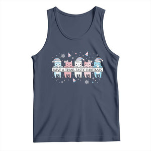 Have A Trans Tastic Christmas Gift Tank Top LGBTQ Cat Lover TS12 Navy Print Your Wear