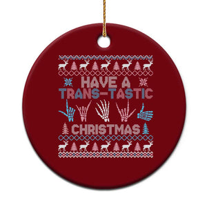 LGBTQ Trans Pride Ceramic Ornament Have A Trans Tastic Ugly Christmas Gift TS12 1pc Red Print Your Wear