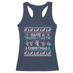 LGBTQ Trans Pride Racerback Tank Top Have A Trans Tastic Ugly Christmas Gift TS12 Navy Print Your Wear