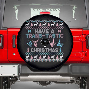 LGBTQ Trans Pride Spare Tire Cover Have A Trans Tastic Ugly Christmas Gift TS12 Black Print Your Wear