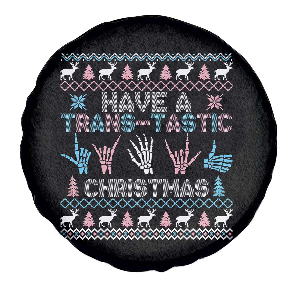 LGBTQ Trans Pride Spare Tire Cover Have A Trans Tastic Ugly Christmas Gift TS12 Print Your Wear