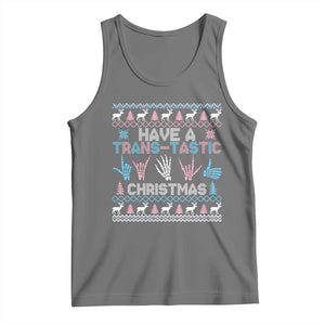 LGBTQ Trans Pride Tank Top Have A Trans Tastic Ugly Christmas Gift TS12 Black Heather Print Your Wear