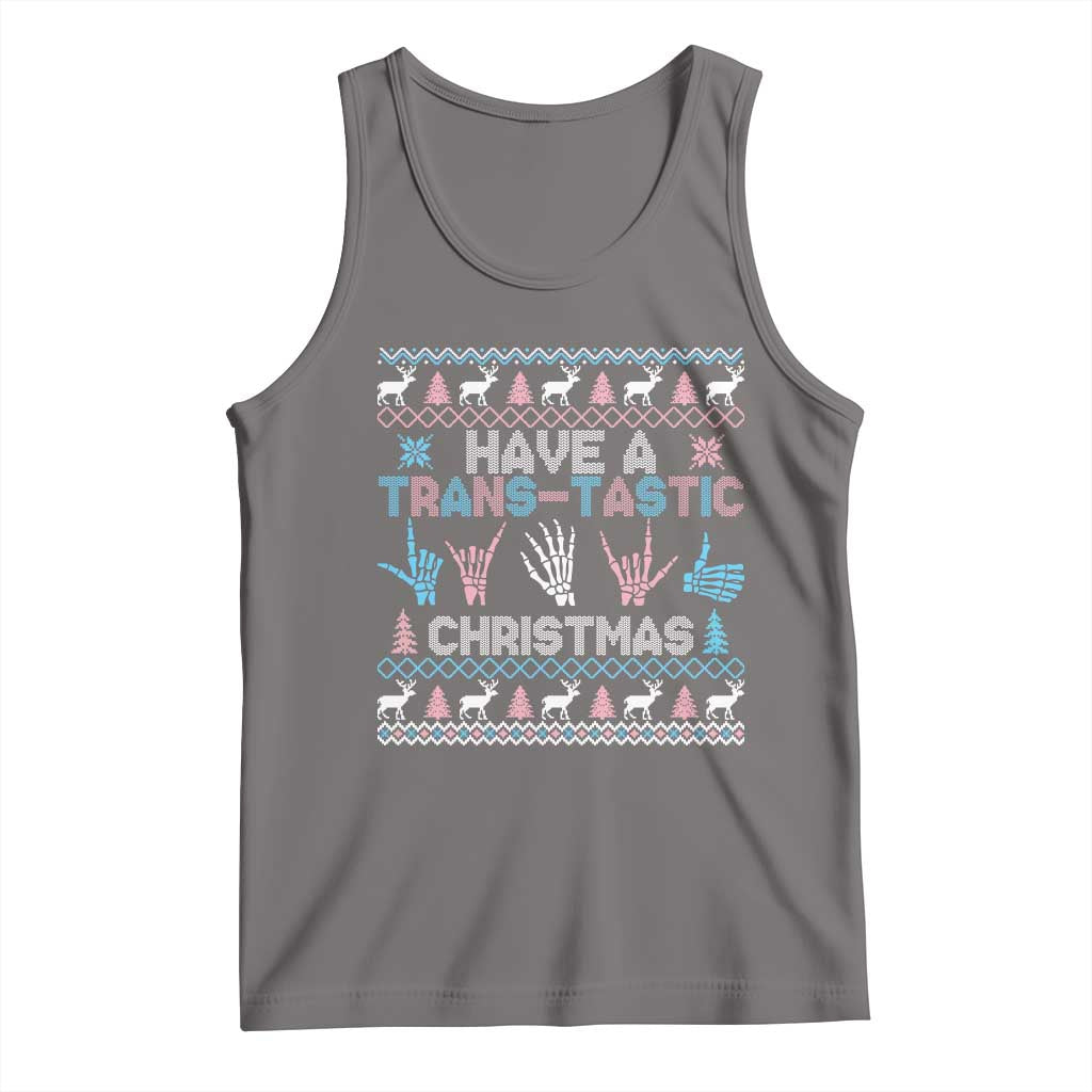LGBTQ Trans Pride Tank Top Have A Trans Tastic Ugly Christmas Gift TS12 Deep Heather Print Your Wear