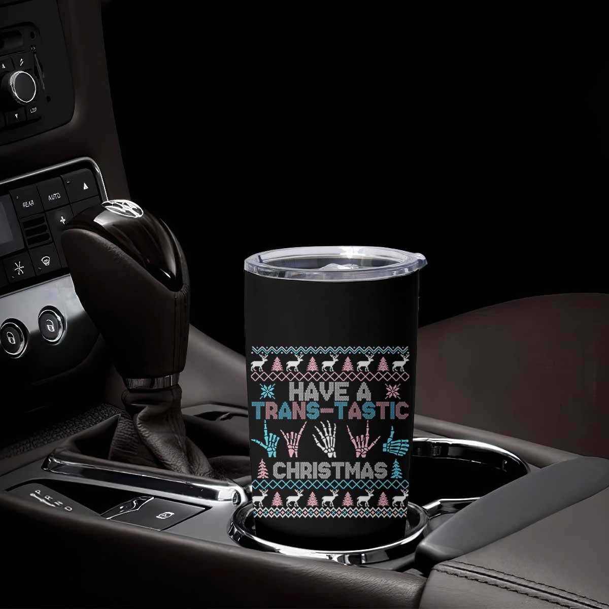 LGBTQ Trans Pride Tumbler Cup Have A Trans Tastic Ugly Christmas Gift TS12 Print Your Wear