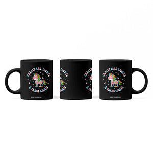 Christmas Lights And Trans Rights Coffee Mug Magical Unicorn Pride TS12 Print Your Wear