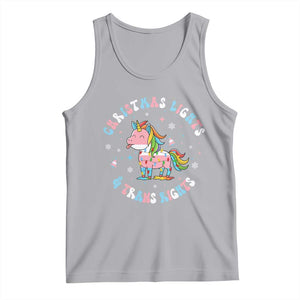 Christmas Lights And Trans Rights Tank Top Magical Unicorn Pride TS12 Athletic Heather Print Your Wear
