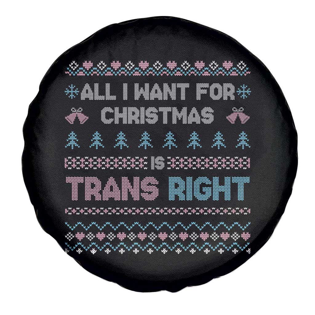 Trans Pride Ugly Xmas Spare Tire Cover All I Want For Christmas Is Trans Rights TS12 Print Your Wear