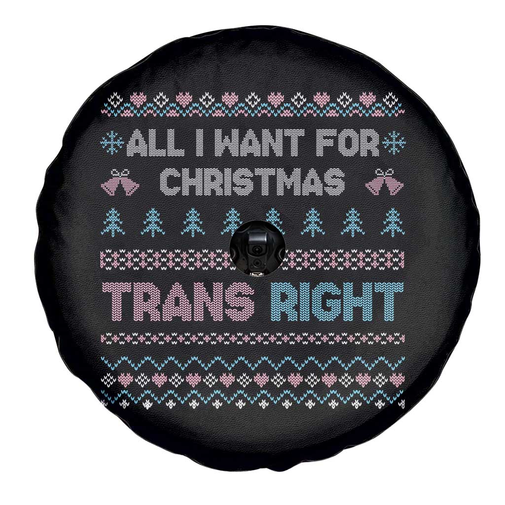 Trans Pride Ugly Xmas Spare Tire Cover All I Want For Christmas Is Trans Rights TS12 Print Your Wear