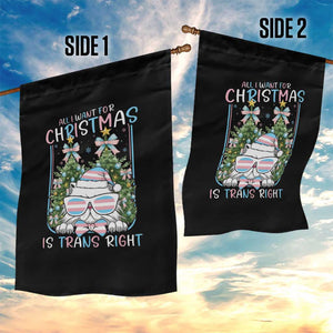 Funny Santa Cat Trans Pride Garden Flag All I Want For Christmas Is Trans Rights TS12 Print Your Wear