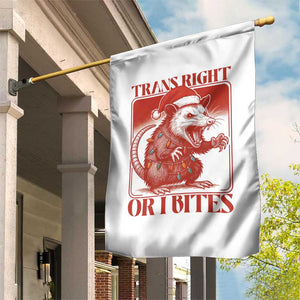 Funny Fierce Opossum Santa Garden Flag Trans Right Or I Bites Christmas Gift TS12 Print Your Wear