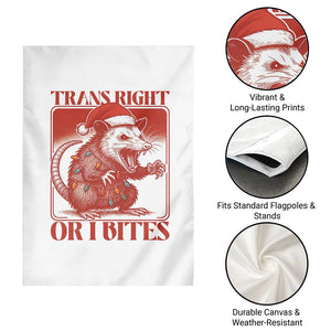 Funny Fierce Opossum Santa Garden Flag Trans Right Or I Bites Christmas Gift TS12 Print Your Wear