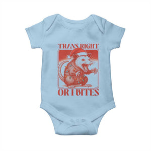 Funny Fierce Opossum Santa Baby Onesie Trans Right Or I Bites Christmas Gift TS12 Light Blue Print Your Wear