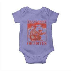 Funny Fierce Opossum Santa Baby Onesie Trans Right Or I Bites Christmas Gift TS12 Violet Print Your Wear