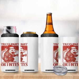 Funny Fierce Opossum Santa 4 in 1 Can Cooler Tumbler Trans Right Or I Bites Christmas Gift TS12 Print Your Wear
