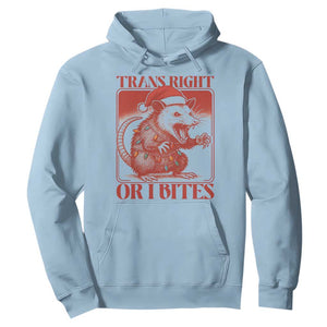 Funny Fierce Opossum Santa Hoodie Trans Right Or I Bites Christmas Gift TS12 Light Blue Print Your Wear