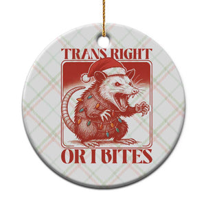 Funny Fierce Opossum Santa Ceramic Ornament Trans Right Or I Bites Christmas Gift TS12 1pc Christmas Plaid Print Your Wear