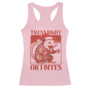 Funny Fierce Opossum Santa Racerback Tank Top Trans Right Or I Bites Christmas Gift TS12 Light Pink Print Your Wear