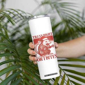 Funny Fierce Opossum Santa Skinny Tumbler Trans Right Or I Bites Christmas Gift TS12 Print Your Wear
