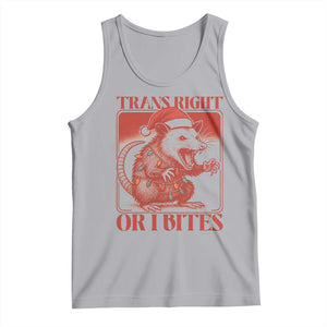 Funny Fierce Opossum Santa Tank Top Trans Right Or I Bites Christmas Gift TS12 Athletic Heather Print Your Wear