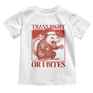 Funny Fierce Opossum Santa Toddler T Shirt Trans Right Or I Bites Christmas Gift TS12 White Print Your Wear