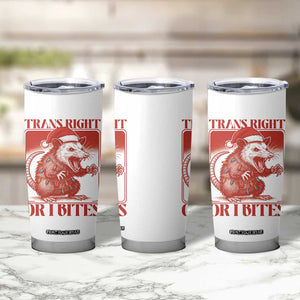 Funny Fierce Opossum Santa Tumbler Cup Trans Right Or I Bites Christmas Gift TS12 Print Your Wear