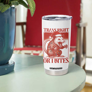 Funny Fierce Opossum Santa Tumbler Cup Trans Right Or I Bites Christmas Gift TS12 Print Your Wear