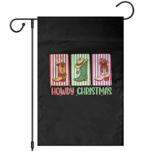 Howdy Christmas Cowboy Boots Western Pride Garden Flag TS12 Black Print Your Wear