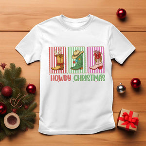 Howdy Christmas Cowboy Boots Western Pride T Shirt TS12 White Print Your Wear