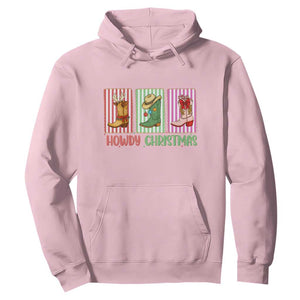 Howdy Christmas Cowboy Boots Western Pride Hoodie TS12 Light Pink Print Your Wear