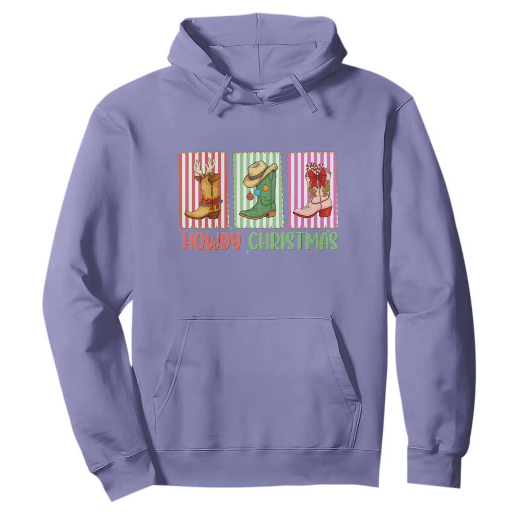 Howdy Christmas Cowboy Boots Western Pride Hoodie TS12 Violet Print Your Wear