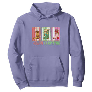 Howdy Christmas Cowboy Boots Western Pride Hoodie TS12 Violet Print Your Wear