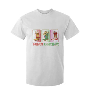 Howdy Christmas Cowboy Boots Western Pride T Shirt For Kid TS12 White Print Your Wear