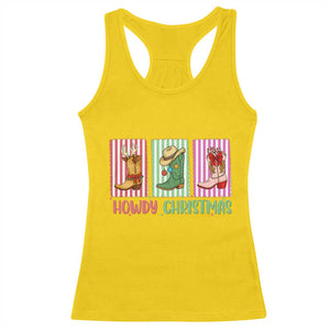 Howdy Christmas Cowboy Boots Western Pride Racerback Tank Top TS12 Daisy Print Your Wear