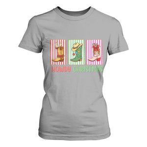 Howdy Christmas Cowboy Boots Western Pride T Shirt For Women TS12 Sport Gray Print Your Wear