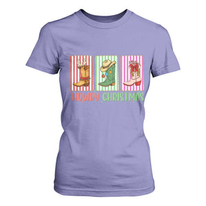 Howdy Christmas Cowboy Boots Western Pride T Shirt For Women TS12 Violet Print Your Wear