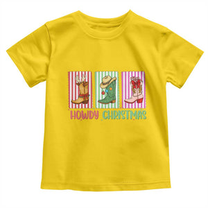 Howdy Christmas Cowboy Boots Western Pride Toddler T Shirt TS12 Daisy Print Your Wear