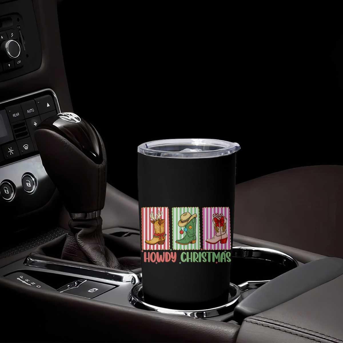 Howdy Christmas Cowboy Boots Western Pride Tumbler Cup TS12 Print Your Wear