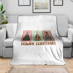 Howdy Christmas Throw Blanket Funny Western Xmas Tree Rodeo Fan Gift TS12 Print Your Wear