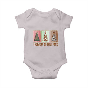 Howdy Christmas Baby Onesie Funny Western Xmas Tree Rodeo Fan Gift TS12 Ice Gray Print Your Wear