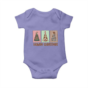Howdy Christmas Baby Onesie Funny Western Xmas Tree Rodeo Fan Gift TS12 Violet Print Your Wear