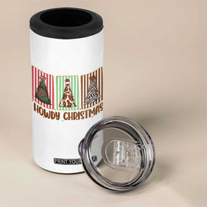 Howdy Christmas 4 in 1 Can Cooler Tumbler Funny Western Xmas Tree Rodeo Fan Gift TS12 Print Your Wear