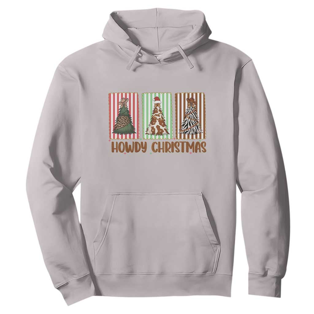 Howdy Christmas Hoodie Funny Western Xmas Tree Rodeo Fan Gift TS12 Ice Gray Print Your Wear