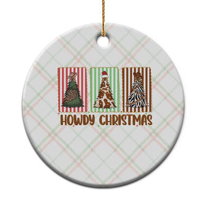 Howdy Christmas Ceramic Ornament Funny Western Xmas Tree Rodeo Fan Gift TS12 1pc Christmas Plaid Print Your Wear