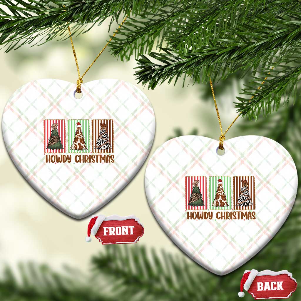 Howdy Christmas Ceramic Ornament Funny Western Xmas Tree Rodeo Fan Gift TS12 Print Your Wear