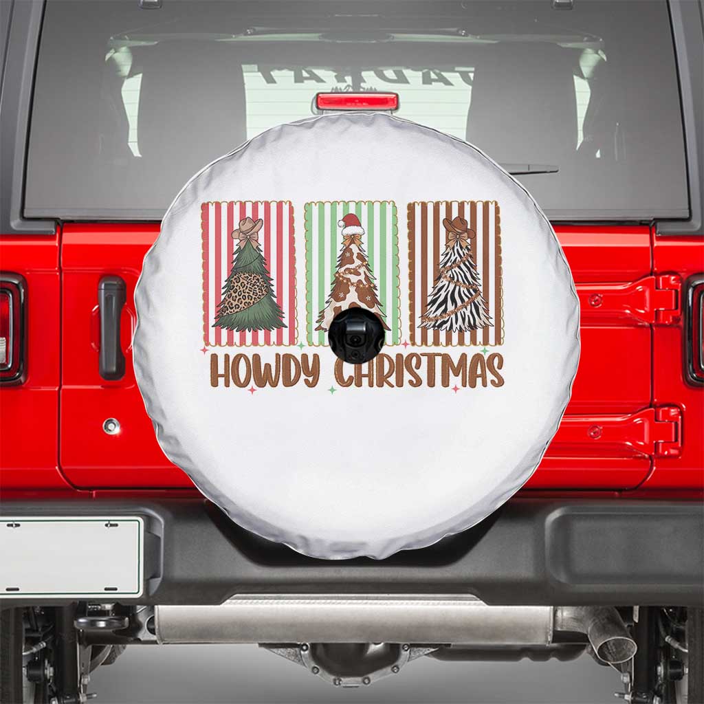 Howdy Christmas Spare Tire Cover Funny Western Xmas Tree Rodeo Fan Gift TS12 White Print Your Wear