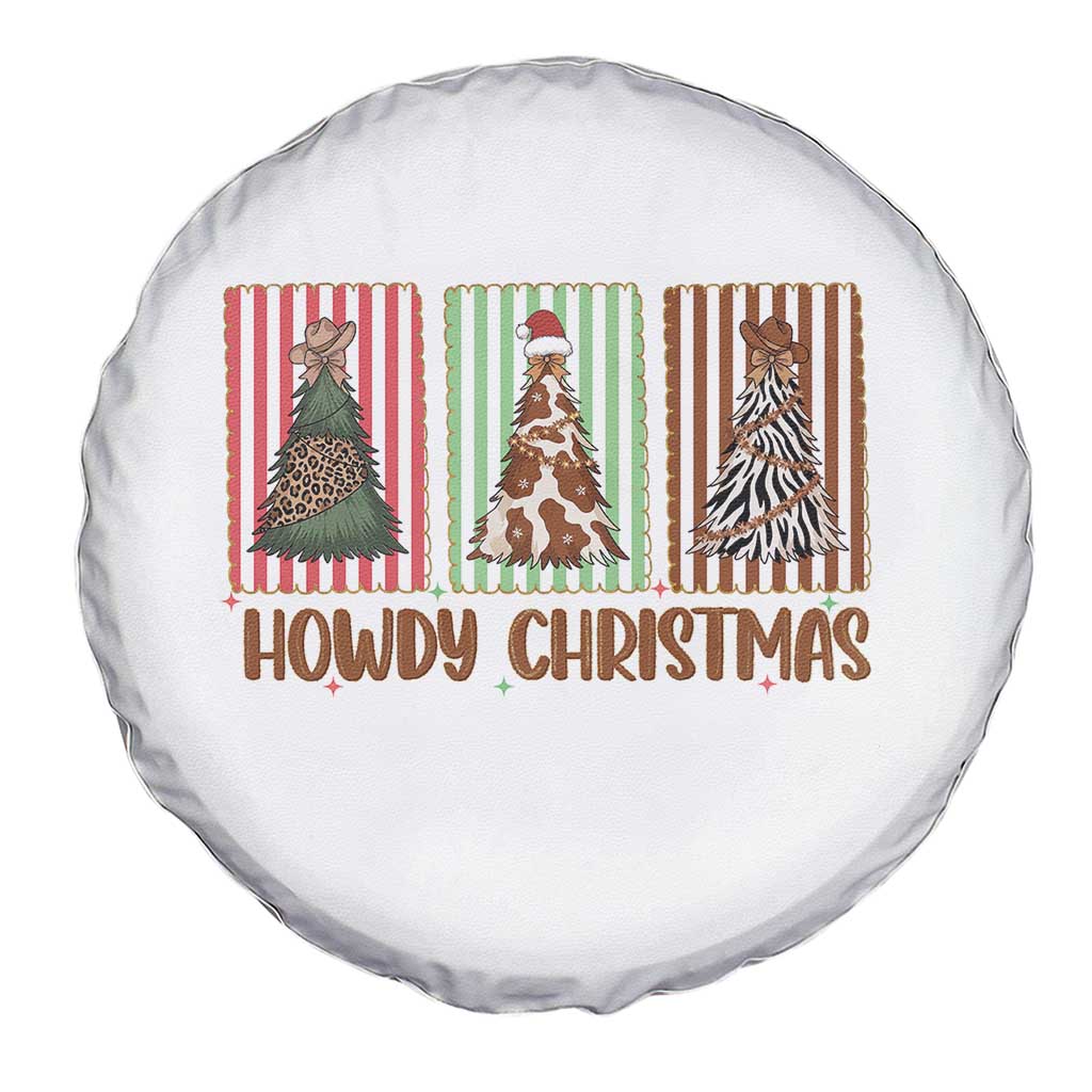 Howdy Christmas Spare Tire Cover Funny Western Xmas Tree Rodeo Fan Gift TS12 Print Your Wear